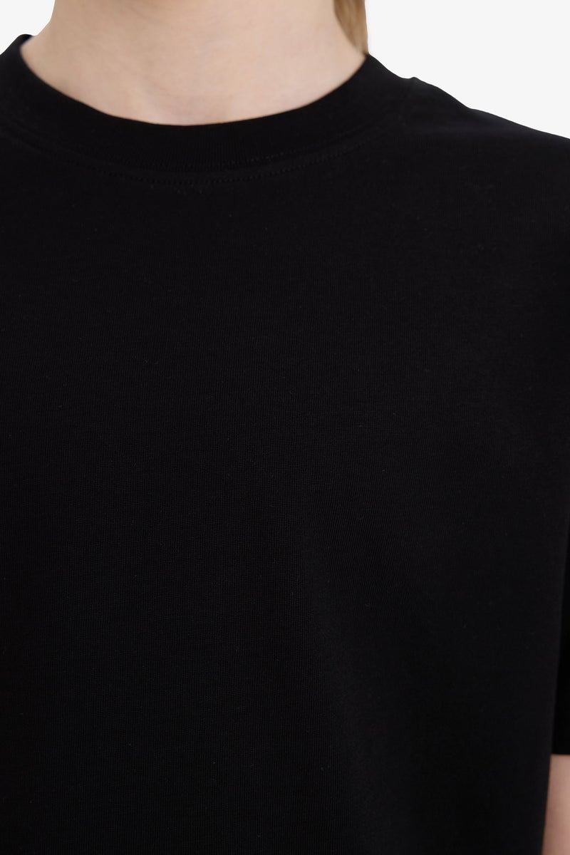 ديفاكتو تيشيرت بيزك اولادي نص كم قصة عادية برقبة مستديرة - Image 5